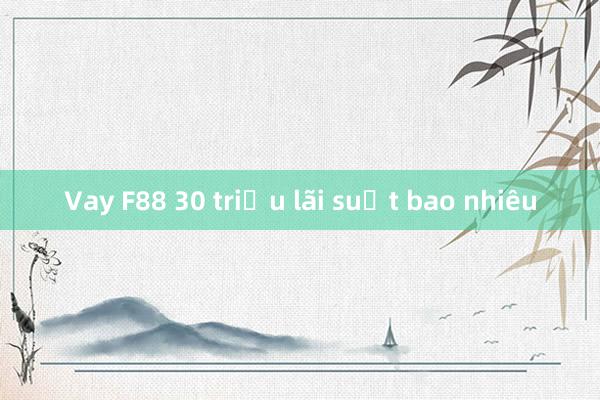 Vay F88 30 triệu lãi suất bao nhiêu