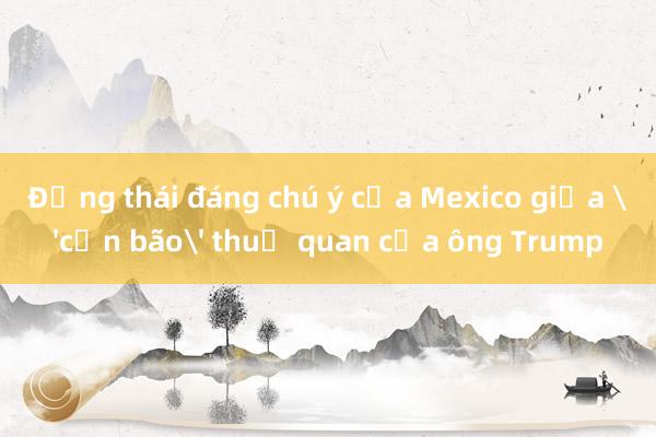 Động thái đáng chú ý của Mexico giữa 'cơn bão' thuế quan của ông Trump