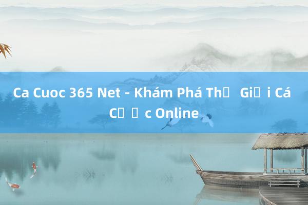 Ca Cuoc 365 Net - Khám Phá Thế Giới Cá Cược Online