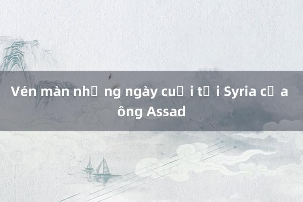 Vén màn những ngày cuối tại Syria của ông Assad