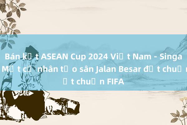 Bán kết ASEAN Cup 2024 Việt Nam - Singapore: Mặt cỏ nhân tạo sân Jalan Besar đạt chuẩn FIFA