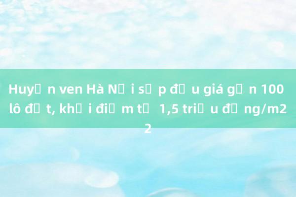 Huyện ven Hà Nội sắp đấu giá gần 100 lô đất， khởi điểm từ 1，5 triệu đồng/m2