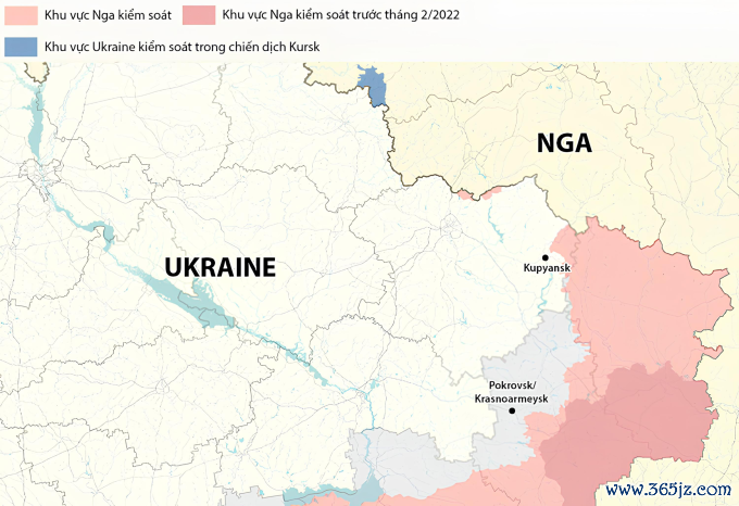 Vị trí Kupyansk. Đồ họa: RYV